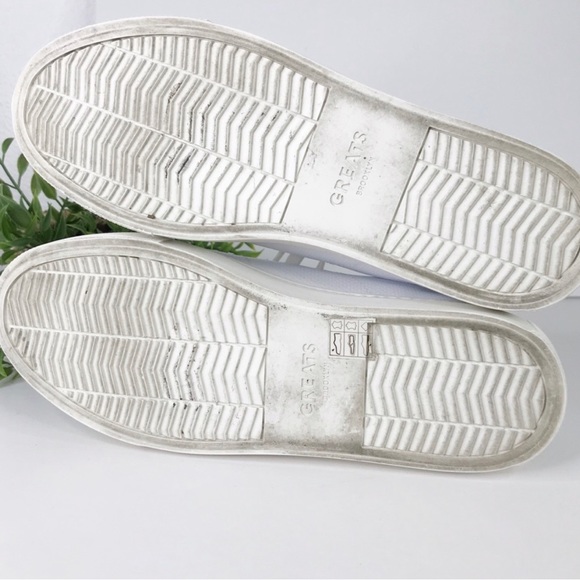 GREATS Perforated Royale Leather Blanco Sneakers 9 - Picture 6 of 7